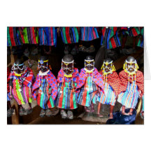 DOLLS IN A KENYAN MARKET CARD