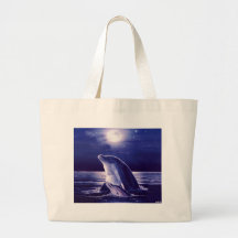 Dolphin and Baby Canvas Bag