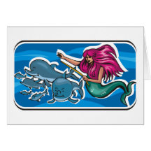 Dolphin and Mermaid Greeting Cards