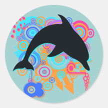 Dolphin Art Sticker