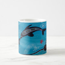 Dolphin & Calf Dreaming Coffee Mug