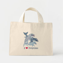 Dolphin Family Canvas Bag
