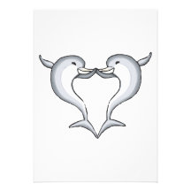 dolphin heart invitations