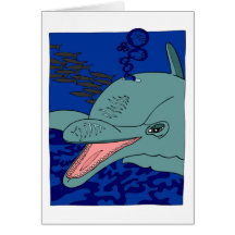 Dolphin On Blue Cards