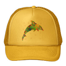 Dolphin Peace Sunday Cap Hat