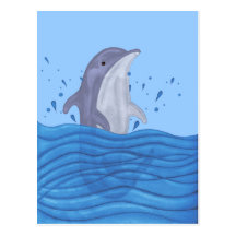 Dolphin Splash Postcards