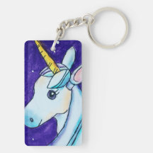 Dolphin Unicorn Double Sided Key Chain