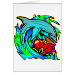 Dolphin w/ Heart Greeting Cards