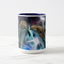 Dolphins and fractal crystals mug