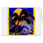 Dolphins At Sunset Cards