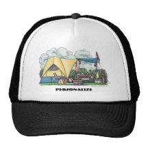 Dome Tent Camper Camping Hats