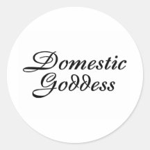 Domestic Goddess Round Stickers