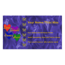 Domestic Violence Awareness Business Card Templates