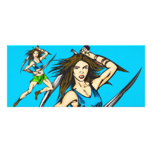 Dominant Amazon Women Customized Rack Card