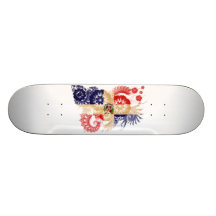 Dominican Republic Flag Skate Deck