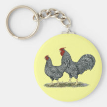 Dominique Chickens Key Chains