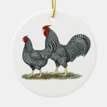 Dominique Chickens Ornaments