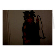 DOMME WITH WHIP GREETING CARD