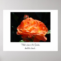 Done in the Garden should be Shared art print Rose