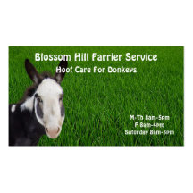 Donkey  Farrier Business Card