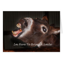 Donkey I'm here to bring a smile Greeting Card