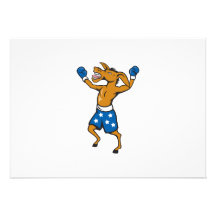 Donkey Jackass Boxer Victory Democrat Custom Invitation