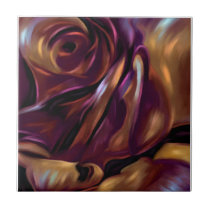 Donnybrook Rose - Abstract Floral Tile tiles