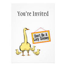 Don't Be A Lucy Goosey Goose Personalized Announcements