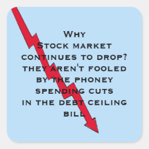 Don't be fooled by phoney spending cuts square sticker