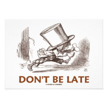 Don't Be Late (Mad Hatter Running) Announcement