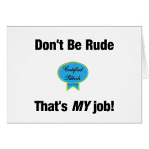 Don't be Rude card