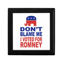 Don't Blame Me I Voted For Romney Trinket Box