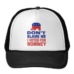 Don't Blame Me I Voted For Romney Trucker Hat
