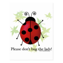 Don't bug the Lady Post Card