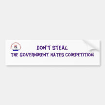 Don't Steal Bumper Sticker