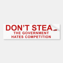 Don't Steal Bumper Stickers