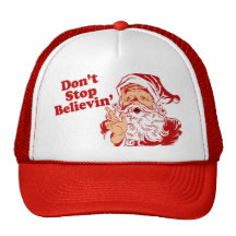 Dont Stop Believing Christmas Mesh Hat