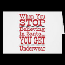 Don't Stop Believing in Santa cards
