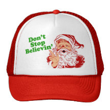 Don't Stop Believing In Santa Mesh Hats