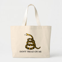 don't tread on me - gadsden flag libertarian canvas bags
