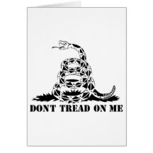 Dont Tread On Me Gadsden Flag Snake Symbol Card