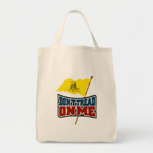 Dont Tread On Me Waiving Gadsden Flag Canvas Bags
