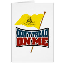 Dont Tread On Me Waiving Gadsden Flag Greeting Card