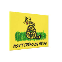 Don't Tread on Meow Stretched Canvas Print