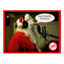 Don't X Out My Christmas postcard