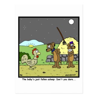 Don't you dare: Rooster Cartoon Post Cards