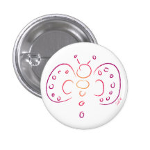 Doodle Butterfly Button