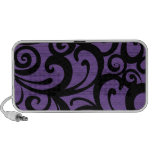 Doodle Speaker - Purple & Black Swirls & Stripes