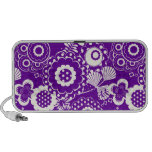 Doodle Speaker - Purple & White Funky Retro Floral