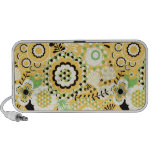Doodle Speaker - Yellow & White Funky Retro Floral
